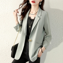 Small blazer women 2021 spring summer thin new short long sleeve solid color casual top early autumn suit women