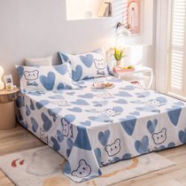 Childrens cotton sheets single-piece cartoon three-piece cotton sheets 1 8m double bed student dormitory bedding