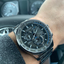 West Tiecheng Citizen three-eye timing multi-function luminous perpetual calendar light light kinetic energy mens watch AT4127-52H