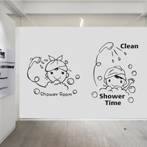 Water Moon Mirror Flower personality creative cartoon bathroom wall sticker tile glass sticker bedroom dormitory decoration wall sticker