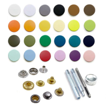 Snap buckle seam-free color sub-mother buckle metal round dark buckle button jacket down jacket snap button send installation tools