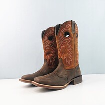 Size 42-47 embroidered square head new cowhide Western riding boots Cowboy boots sleeve motorcycle boots
