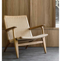 Nordic Rattan Choreography Home Backrest Chair Sloth Sofa Rattan Chair Solid Wood Balcony Casual Indoor Hotel Folk Sleeping Deck Chair