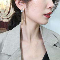 2020 new fashion trend su earrings women sterling silver earrings temperament long wild gold socialite style earrings diamonds