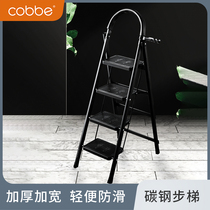 Kabe Home Folding Ladder Carbon Steel Thickened Indoor Herringbone Ladder Extension Ladder 45 Step Multifunction Engineering Stairs