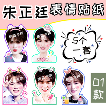 Idol Practice Student Zhu Zhengting Big Head Patch Paper Mobile Phone Hand Ledger Frosted Sticker Star Perimeter Custom Set