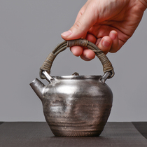 Wu Zhen Jingdezhen Yincai Teapot Japanese rough pottery rattan tiled Liang small teapot old kung fu tea set single