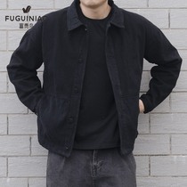 Fugui bird autumn winter jacket jacket male and cotton thickened trend easing short-style tooling 100 hitch for casual turning blouses