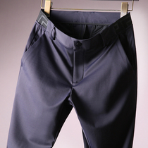 Hongyan advantage products Non-iron anti-wrinkle elastic fabric spring and summer mens semi-elastic waist business straight casual pants