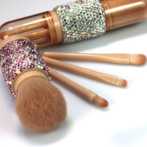 Diamond portable makeup brush multi-head brush oblique head brush loose paint brush brush dust brush
