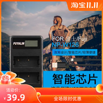 FUYALIN NP-W126 USB Dual charge for Fuji digital camera battery charger with LCD seat charge