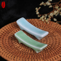 Longquan Celadon ceramic healthy tableware Chopstick holder Hotel table chopstick holder Restaurant chopstick tableware accessories