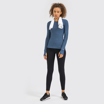 Autumn Winter New Pint Glistening Bar Yoga Long Sleeve Blouse Women Sashimi Running Fitness Sport Zipped Pocket Yoga Clothes