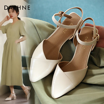 Daphne Baotou Sandals Womens Summer Thin Shoes Children 2022 New Fairy Wind Roughing With Netred Single Shoes Woman