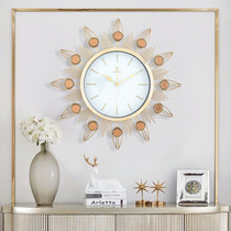 European light luxury watch living room creative fashion personality household wall clock Modern simple art silent atmospheric clock