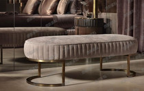 Nordic modern minimal cloth stainless steel bed bench changed footstool for new classical creative sofa bench