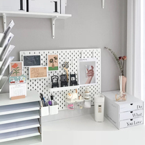 Desk hole board storage rack free of punching home learning table student dormitory desktop hole board can stand storage rack
