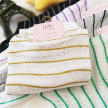 Ultra thin breathable mesh boat Sox women pure cotton shallow mouth Summer thin strips Striped Dongle Socks full cotton Deodorant Gold Silk Tide