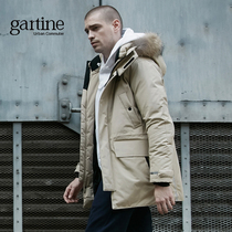 Sargeni Lovers Casual Pie overcomes thickened waterproof tooling Outdoor down jacket in male cap with a long jacket