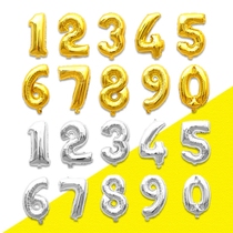 Birthday Digital Balloon Decoration Archives with Gold Silver Digital Aluminum Film Alphabet Balloon