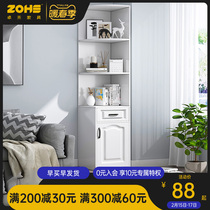 Corner Bookshelf Floor Leaning Wall Improvised Small Narrow Cabinet Home Living Room Shelf Modern Minima Bedroom Bookcase