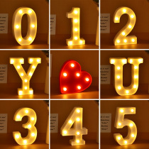Letter light proposal props scene layout creative surprise trunk romantic confession room decoration light digital light