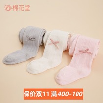 Cotton flower hall girl leggings spring and autumn cotton children pantyhose children bottom socks baby baby Summer thin
