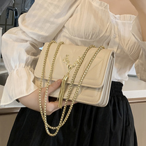 Advanced Senses Girl Bag Small Square Bag Tidal Chain Bag Lady New Slanted Satchel Fashion Single Shoulder Bag 100 lap