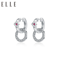 ELLES925 silver earrings earrings double a pair of wear satisfaction series earrings simple temperament