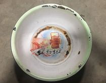  Enamel basin Red light notes knock second-hand thrift Cultural Revolution nostalgic collection film and television props