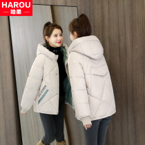Down Cotton Clothing Teen Winter Clothing 2022 New Junior High School Raw Cotton Padded Jacket Korean Version Loose short cotton coat jacket