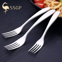 European-style stainless steel eating fork home instant noodles pasta western food main meal fork salad adult children dessert long handle