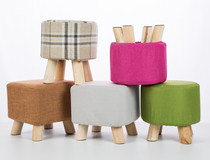 Small stool home solid wood round stool coffee table low stool creative fashion wearing shoes stool sofa bench bench bench change shoe stool