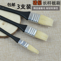Junfeng 666 long rod bristle brush 3 sets oil painting brush gouache brush art painting board brush