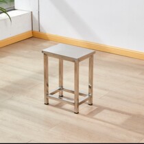 Stainless steel plastic stool chair square stool trapezoidal backrest home balcony staff durable assembly line operation stool