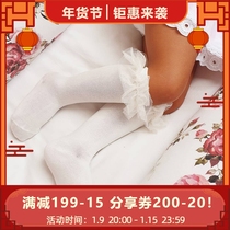 120 brand Spanish condor puffy gauze girls socks spring autumn socks baby
