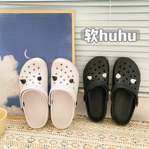 Hole Dongle Shoes Women Summer 2022 New Non-slip Deodorant Office Trampled On Beach Outwear Lovers Baotou Half Drag Men