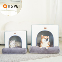 itspet square house pet dog house indoor autumn and winter warm dog and cat nest unwashed and waterproof closed windproof