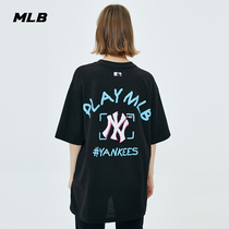 MLB official men and women short-sleeved couples white sports T-shirt casual loose 21 Autumn New TS06