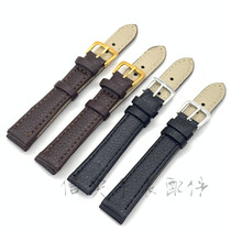 Watch accessories leather strap litchi pin buckle belt unisex bracelet strap black brown 12-22mm