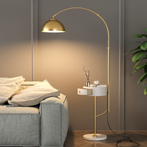 Nordic fishing lamp floor lamp living room light luxury bedroom bedside cabinet Net red sofa side storage tea table lamp one