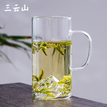 Sanyun Mountain Creative Green Tea Cup Office Water Cup Mountain Fuji Cup Transparent Belt Heat-resistant Tea Cup Longjing