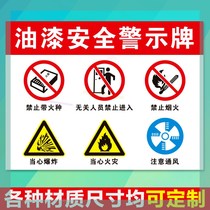 Paint warehouse safety signs Hazardous substances safety warnings Warning signs Signs signs Aluminum plate reflective signs