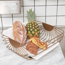 NASO Nordic Wrought iron modern simple creative living room fruit basket European household personality multi-functional fruit plate