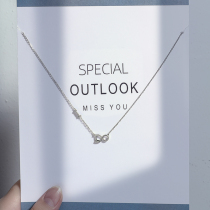 Necklace 2021 new female light luxury niche design sense sterling silver explosive letter choker summer style simple
