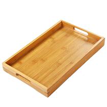 Bamboo Wood Tray Tea Tray Bamboo Rectangular Tea Cup Tray Home Wooden Plate Bread Pan Hotel