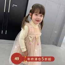 Childrens clothing 2021 New Baby autumn and winter thick vest skirt girl foreign style princess dress children spring dress tide
