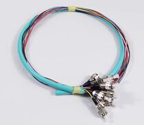 Carrier-grade FC 12-core multi-mode 10 Gigabit OM3 beam pigtail UPC round beam fiber 50 125 cluster pigtail 0 9