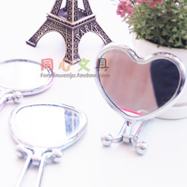 Giant door stationery Cute double-sided folding mirror portable with handle mirror beauty makeup mirror