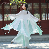 Eiko Classical Dance Training Dress Female Elegant Dance Dress Top Han and Tang Dance Performance Dress Long Yarn Exterior Cardigan Immortal Gas